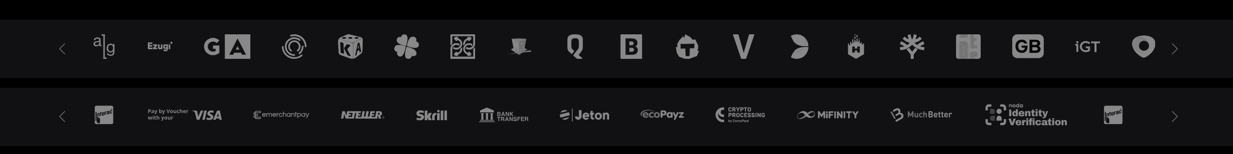 Mirax Casino footer | interface